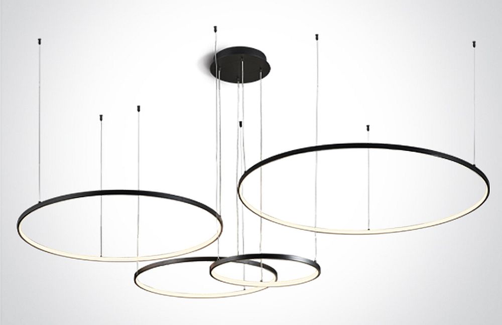 One Light Verdun 4 lampa wisząca 1x100 W czarna 63150C/B/W