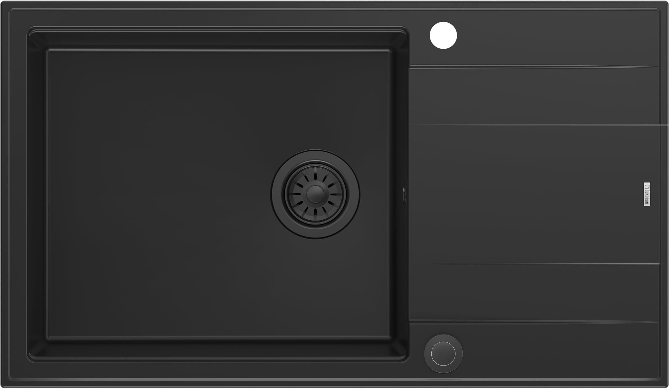 Quadron Evan 136 XL zlewozmywak 86x50 cm GraniteQ pure carbon/pure carbon HCQE58650U7_BLM_P2O