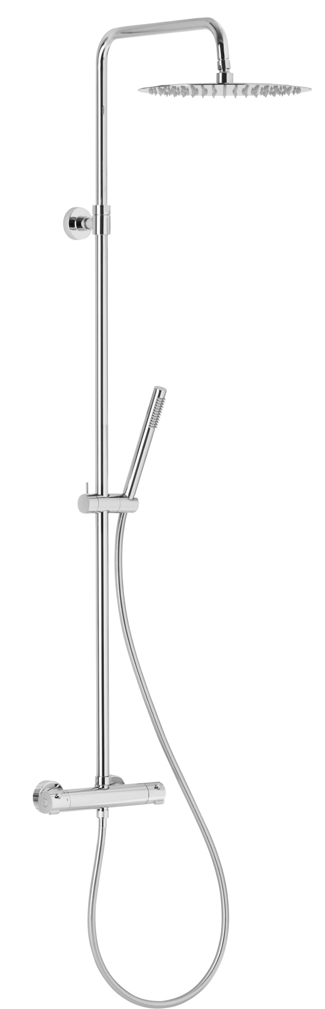 KFA Armatura Moza Premium zestaw prysznicowy ścienny termostatyczny z deszczownicą chrom 5736-921-00