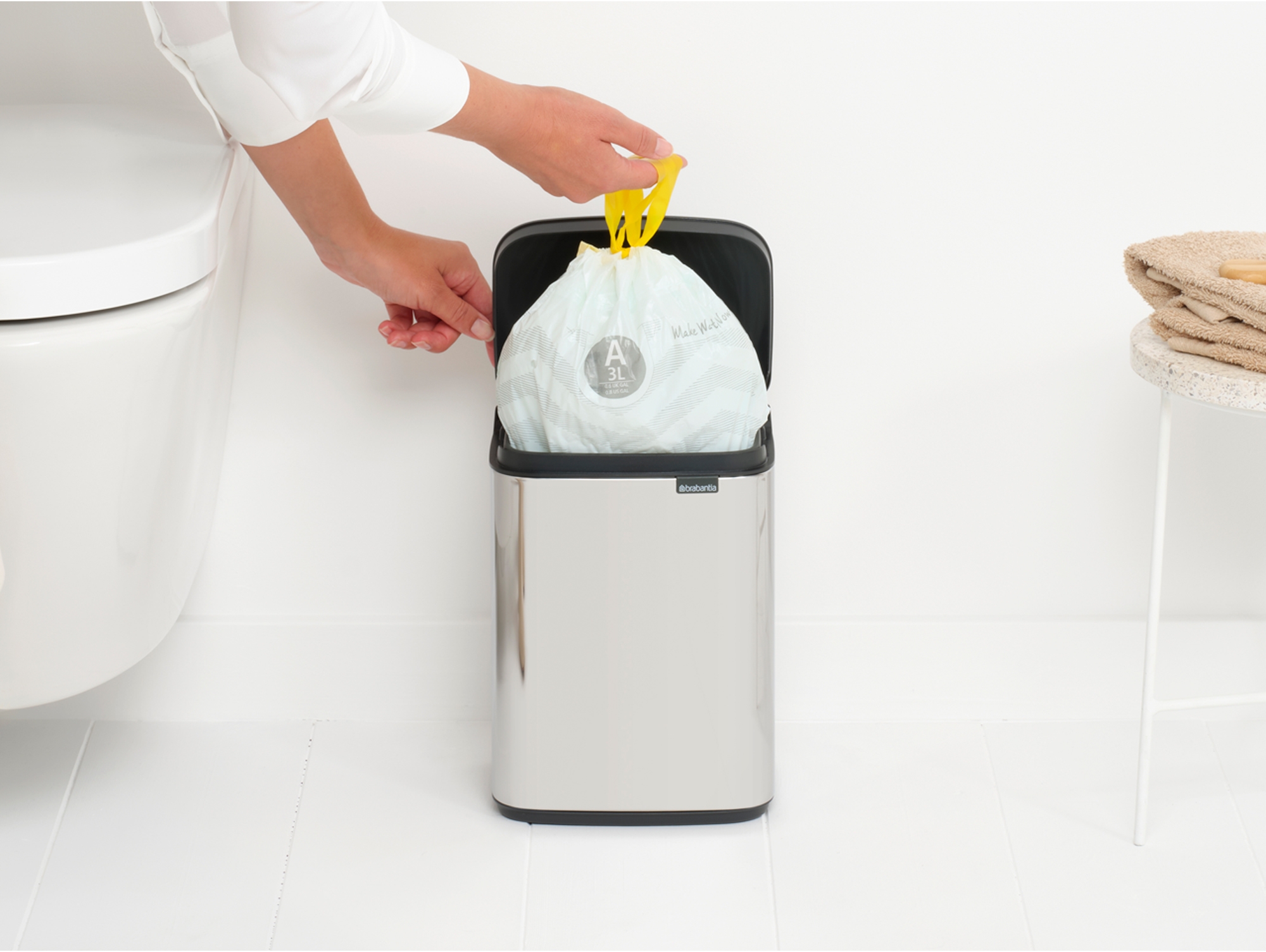 Brabantia Bo kosz na śmieci 4 l stal 222788