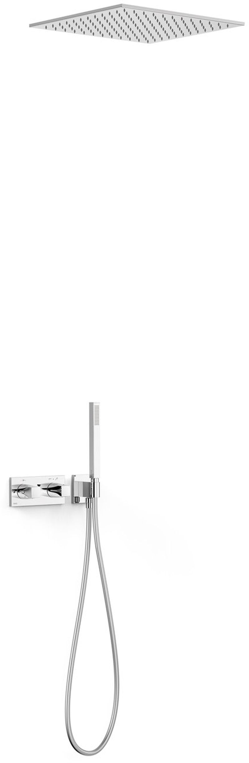 Tres B-System zestaw prysznicowy podtynkowy termostatyczny z deszczownicą chrom 30725206