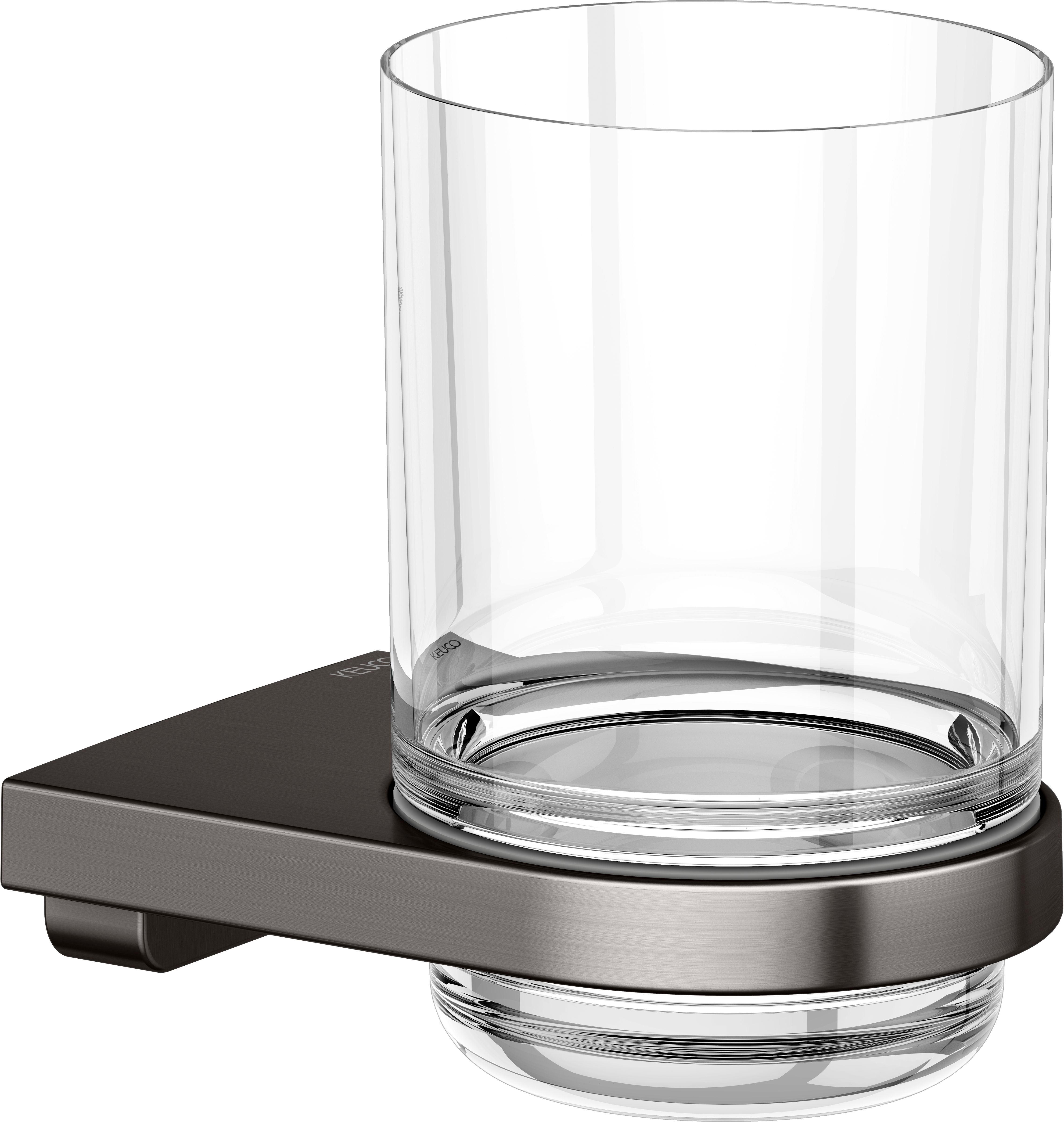 Keuco Collection Moll kubek do mycia zębów z uchwytem tytan czarny szczotkowany 12750359000