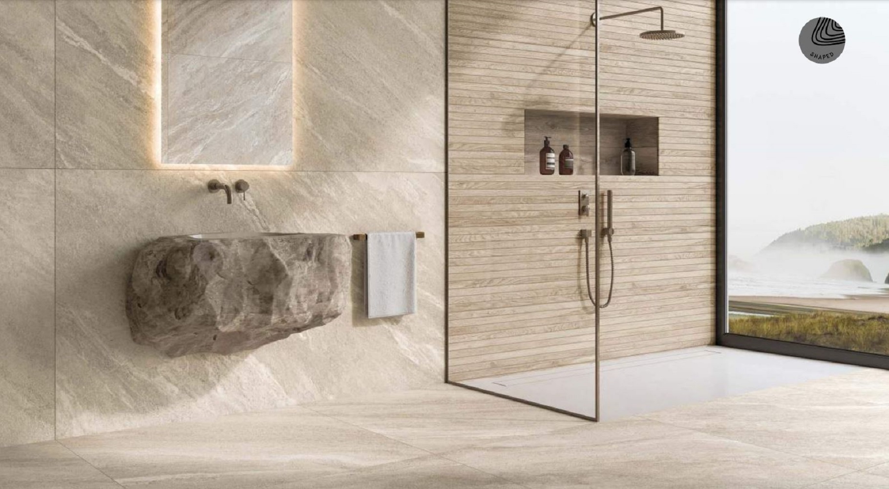 Museum by Peronda Strond Oat Shaped płytka ścienno-podłogowa 100x100 cm