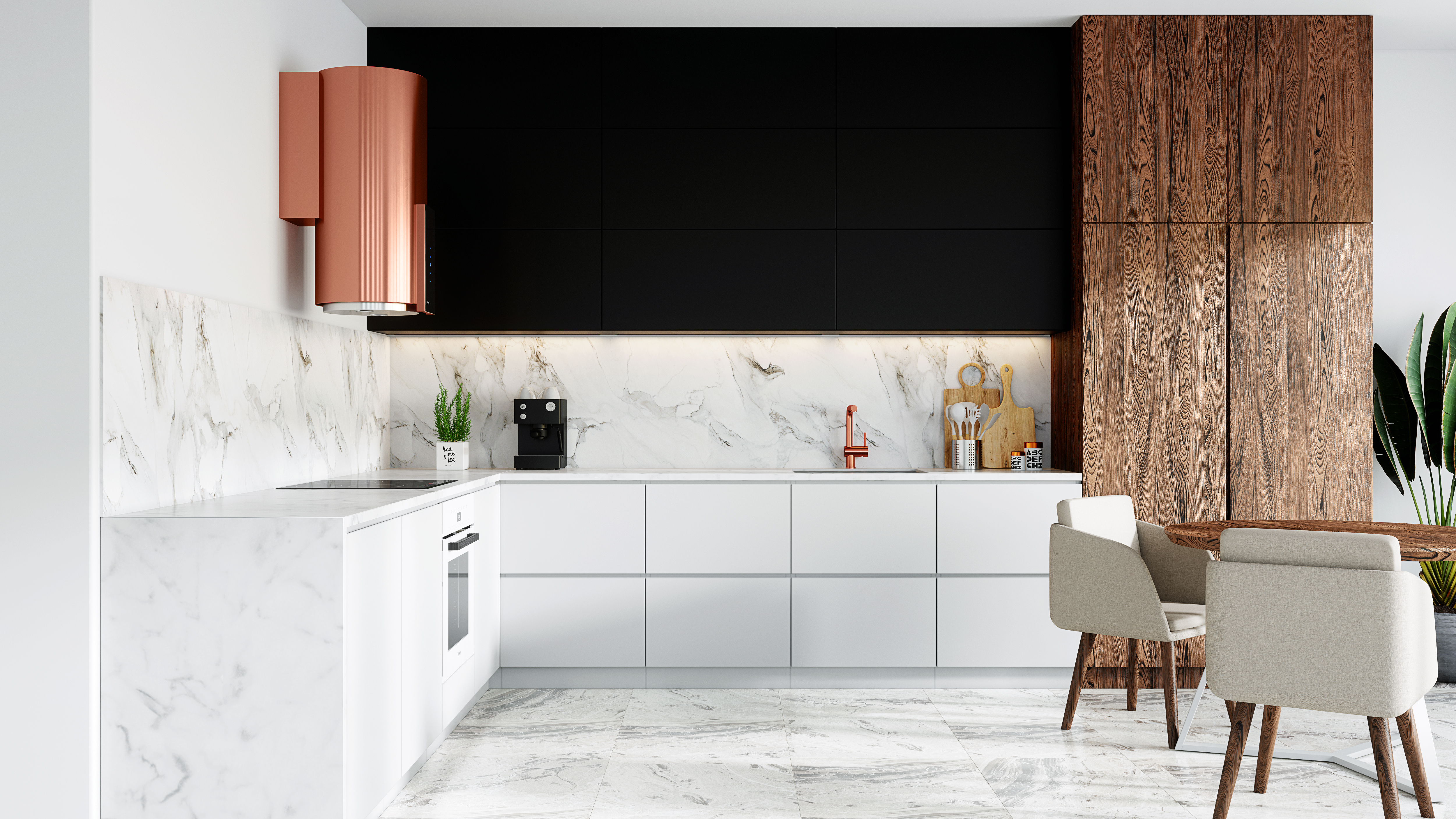 Globalo Exclusive Roxano okap kuchenny 50 cm ścienny ROXANO_39_1_MIEDZ