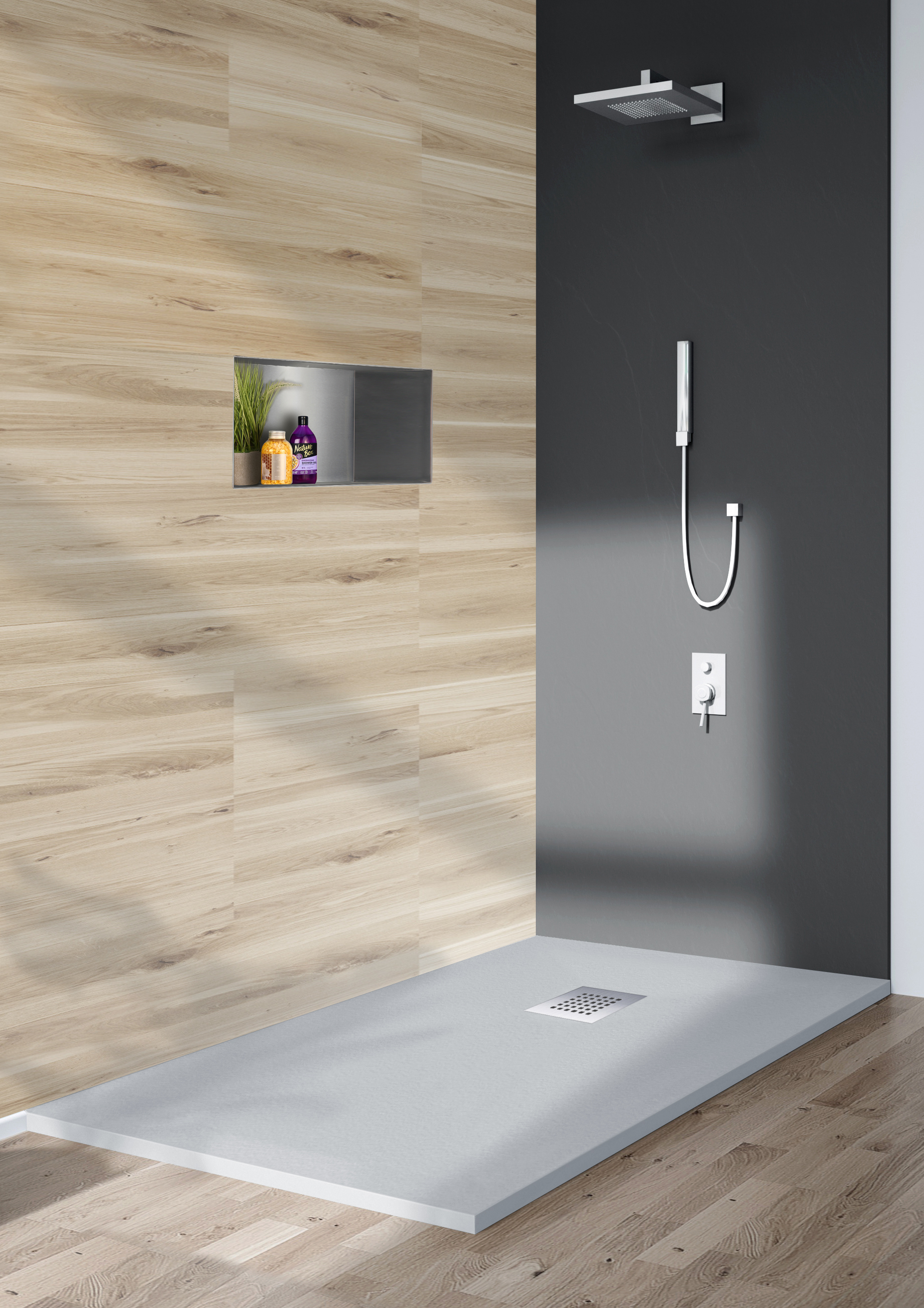 Balneo Stone Tray brodzik 110x80 cm prostokątny kompozyt jasnoszary STFLG8011025