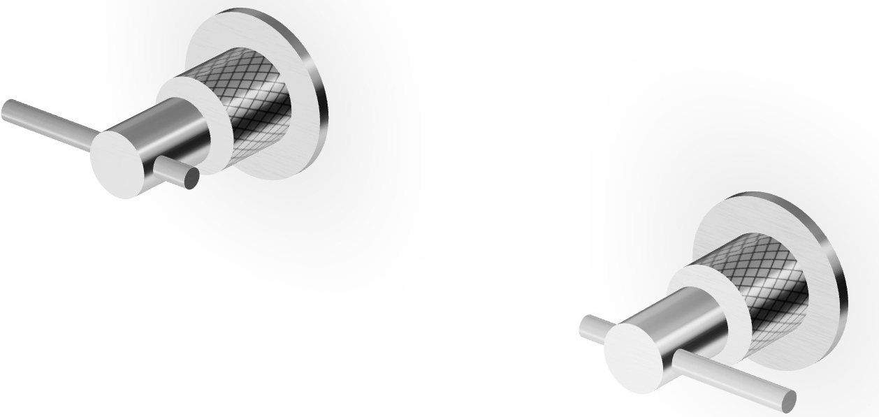 Zucchetti Helm bateria prysznicowa podtynkowa stal nierdzewna szczotkowana/radełkowanie ukośne ZHL738.XG3