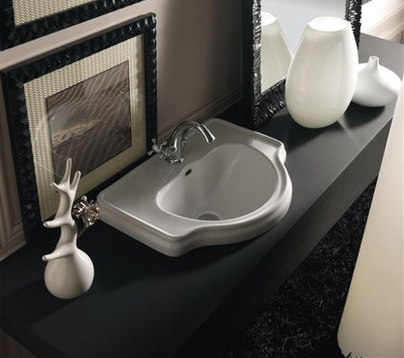 Kerasan Retro umywalka 62x46 cm wpuszczana biała 103001