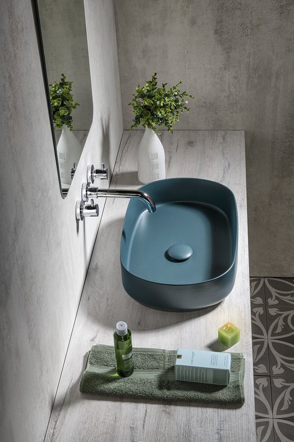 Isvea Infinity umywalka 55x36 cm owalna nablatowa 10NF65055-2P