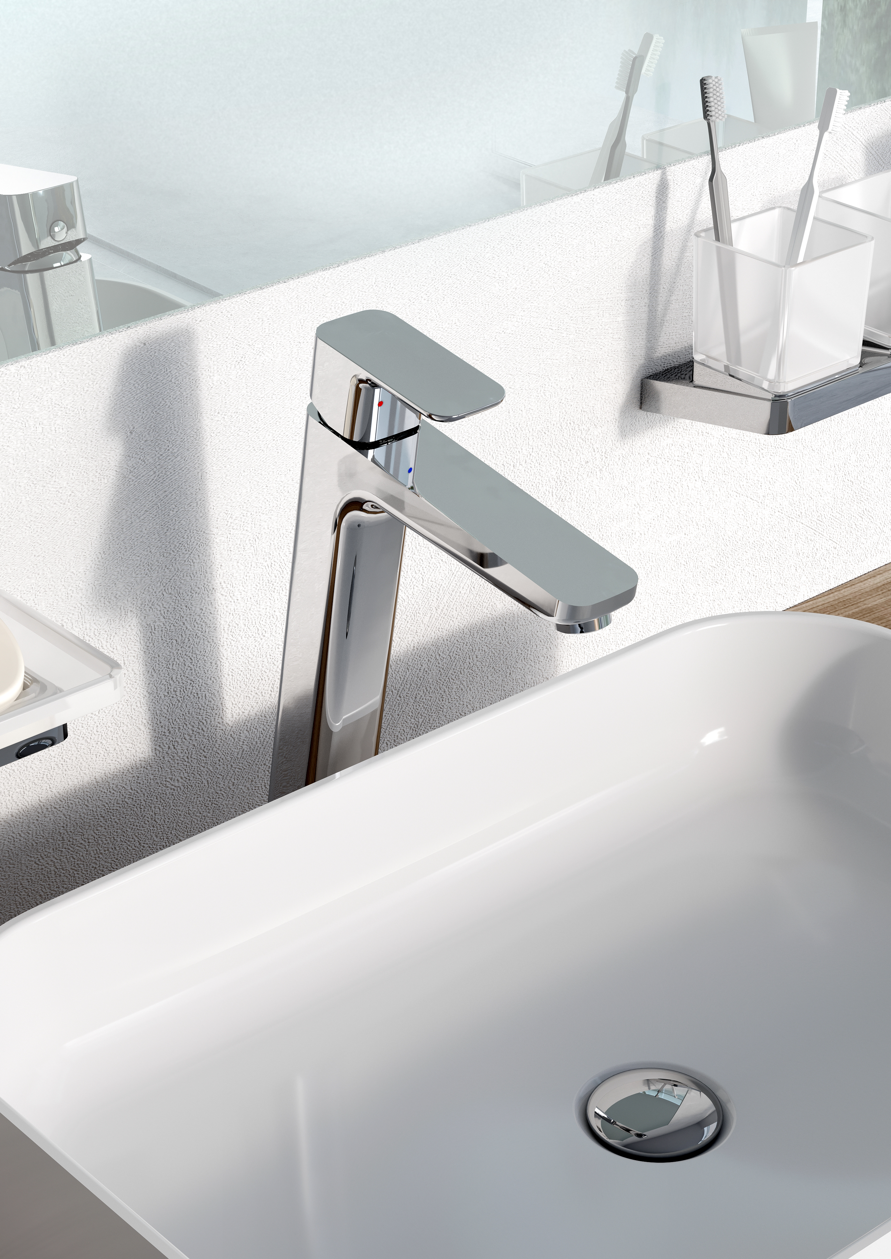 Ravak Ceramic Slim R umywalka 55x37 cm nablatowa prostokątna biała XJX01155002