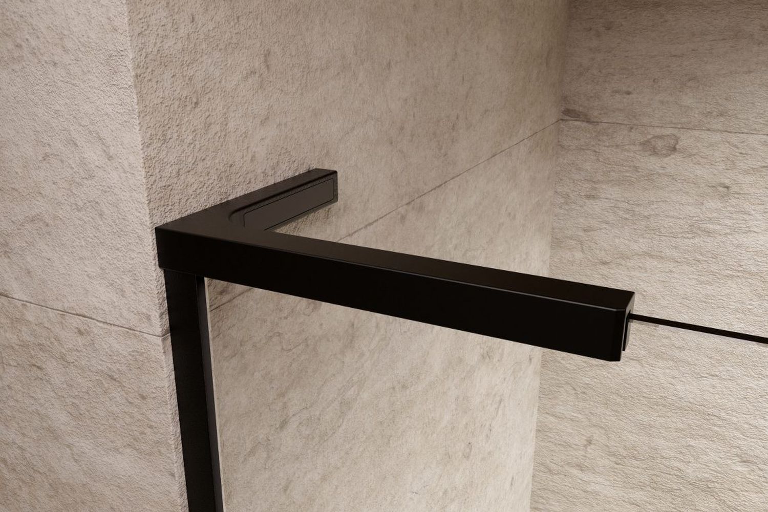 Radaway Modo SL Black II Walk-In ścianka prysznicowa 70 cm lewa wolnostojąca czarny mat/szkło przezroczyste 10319074-54-01L