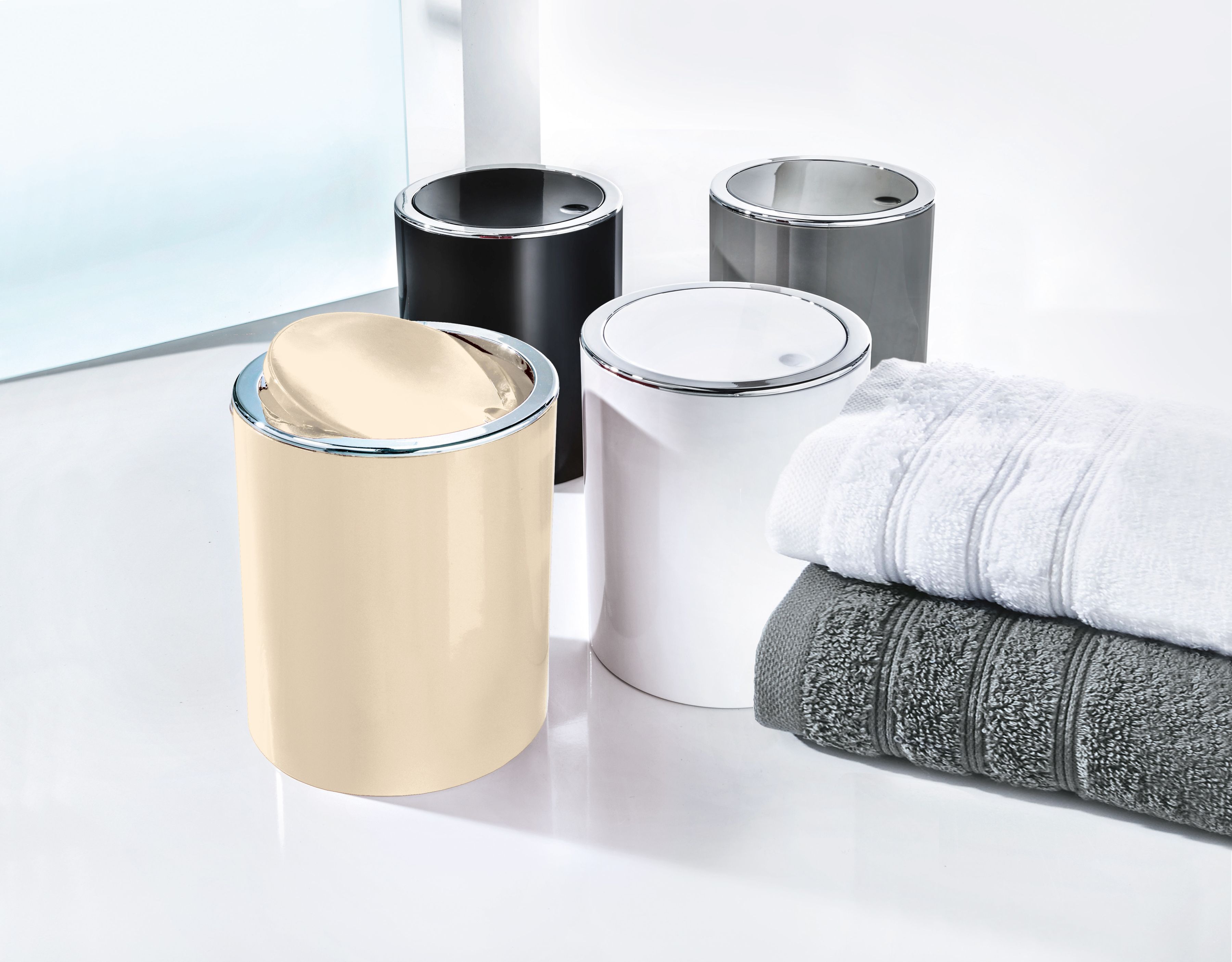 Kleine Wolke Clap Mini kosz na śmieci 1,5 l szary 8415977858 - Wysyłka w 24h