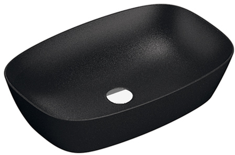 Catalano Green umywalka 60x40 cm owalna nablatowa czarna 0622600022