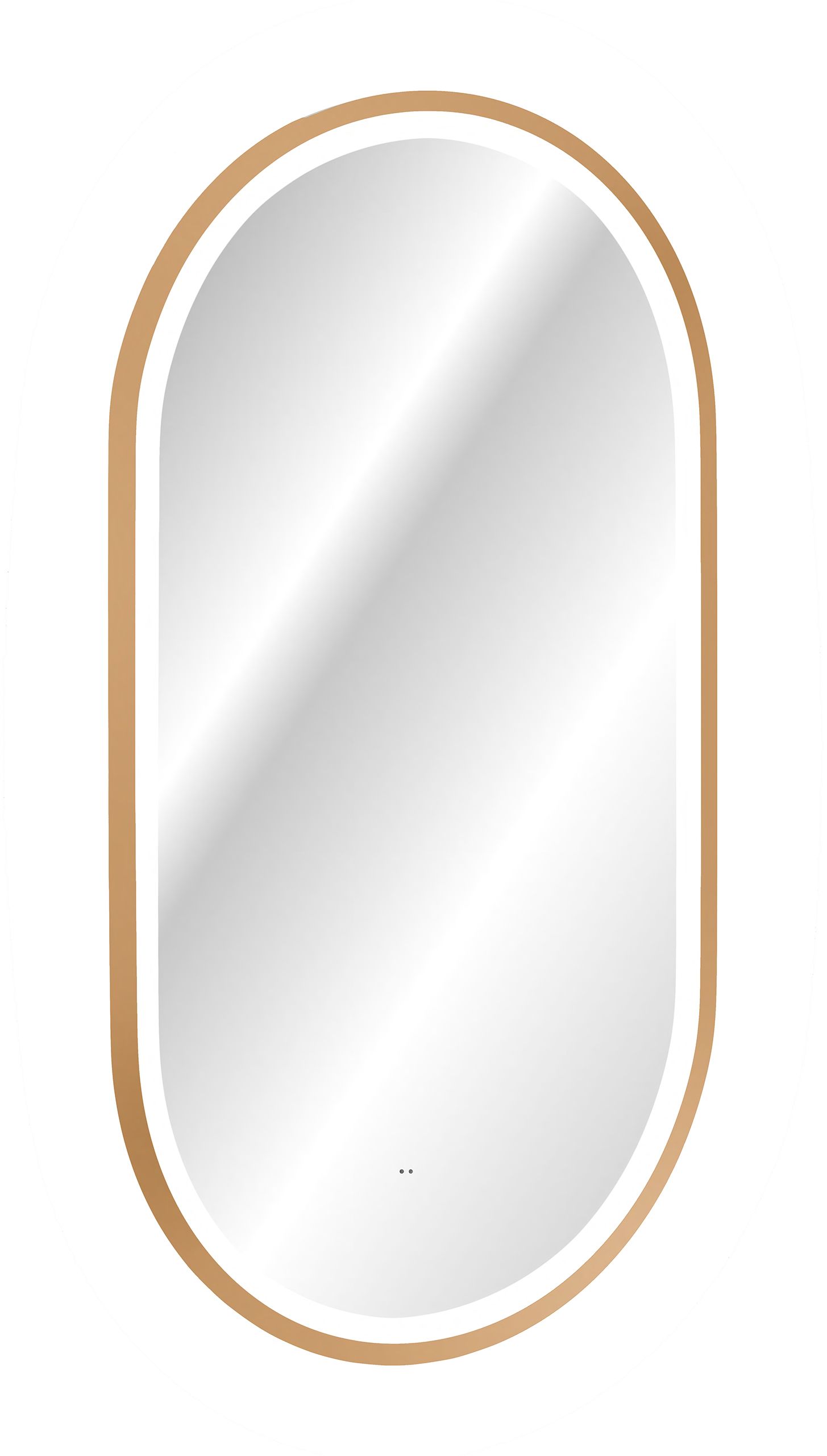 Comad Apollo 2 lustro 50x90 cm owalne z oświetleniem złoty LUSTRO APOLLO 2 900X500
