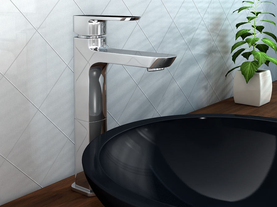 Kohlman Foxal bateria umywalkowa stojąca wysoka chrom QB170F