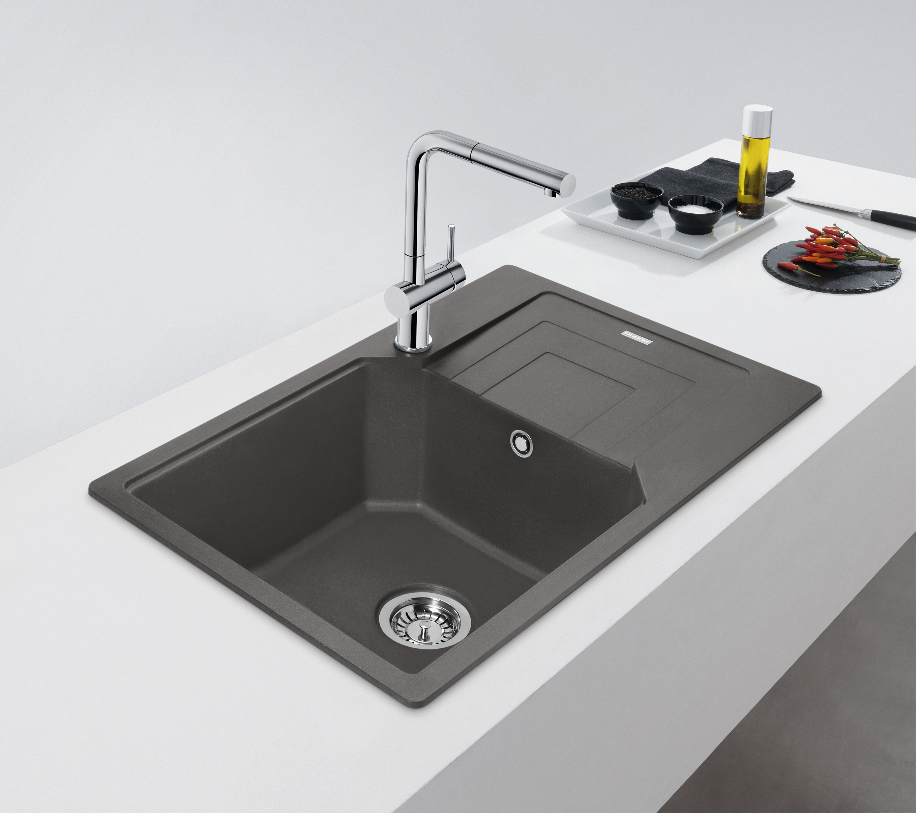 Franke Urban UBG 611-62 GSC zlewozmywak 62x50 cm Fragranite kamienny szary 114.0687.266