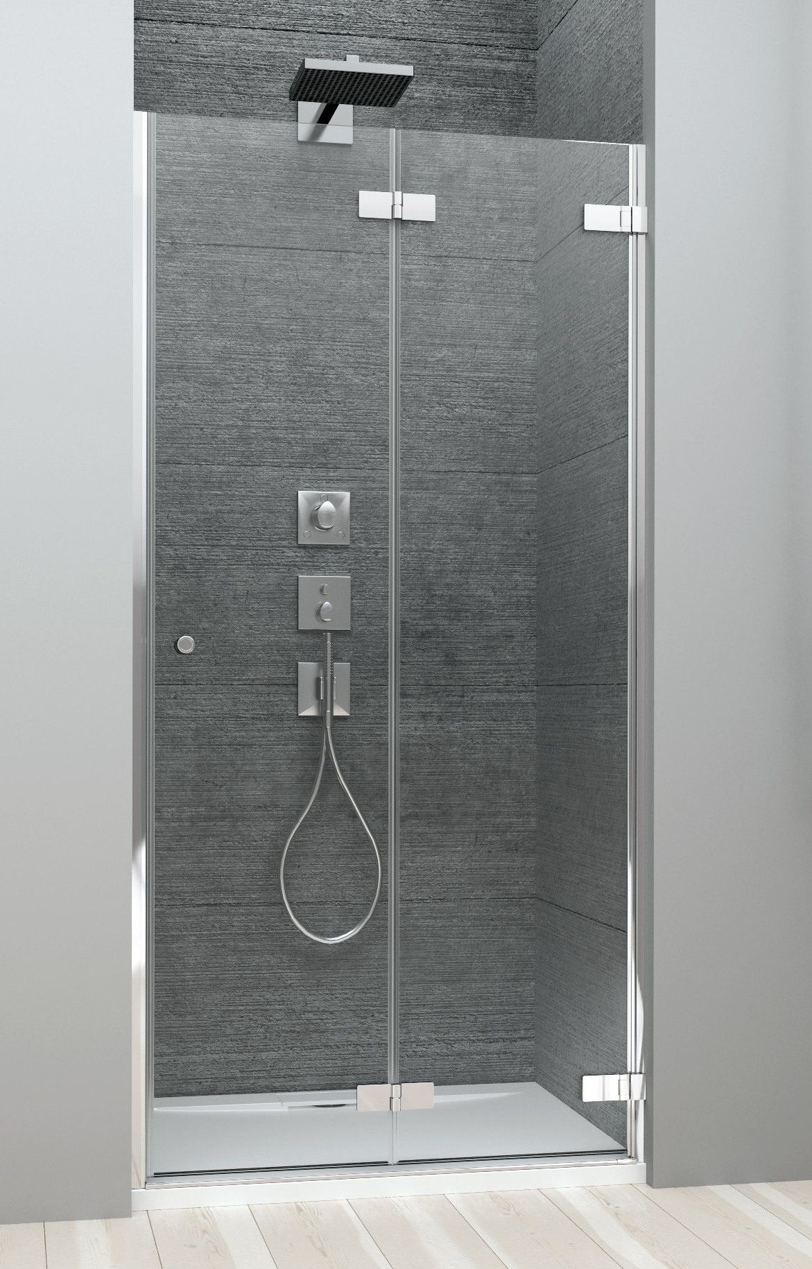 Radaway Arta DWB drzwi wnękowe 100 cm prawe chrom+/szkło przezroczyste 386152-03-01R