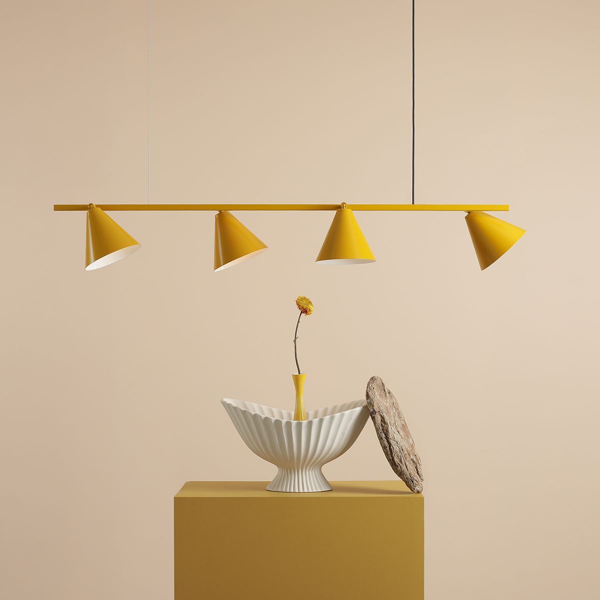 Aldex Form lampa wisząca 4x15 W żółta 1108L14