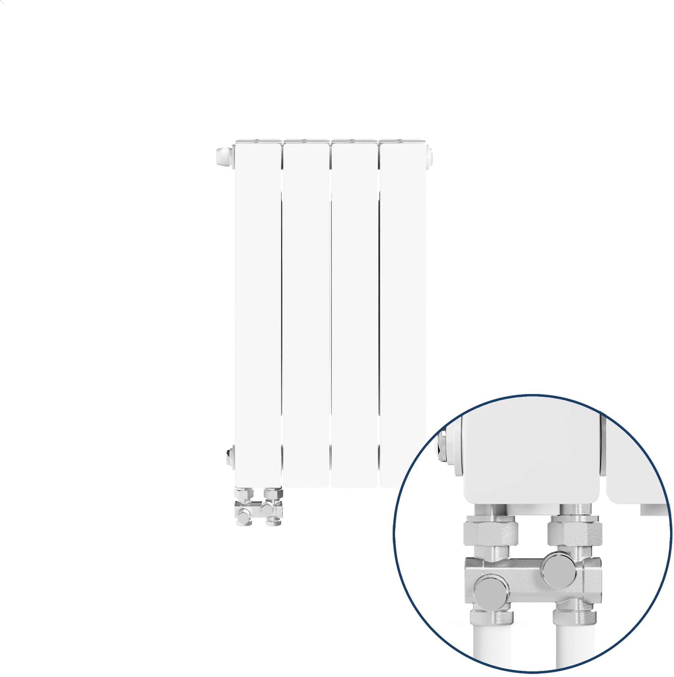 KFA Armatura ADR500 grzejnik pokojowy 57,2x32,2 cm podłączenie dolne biały 763-044-44
