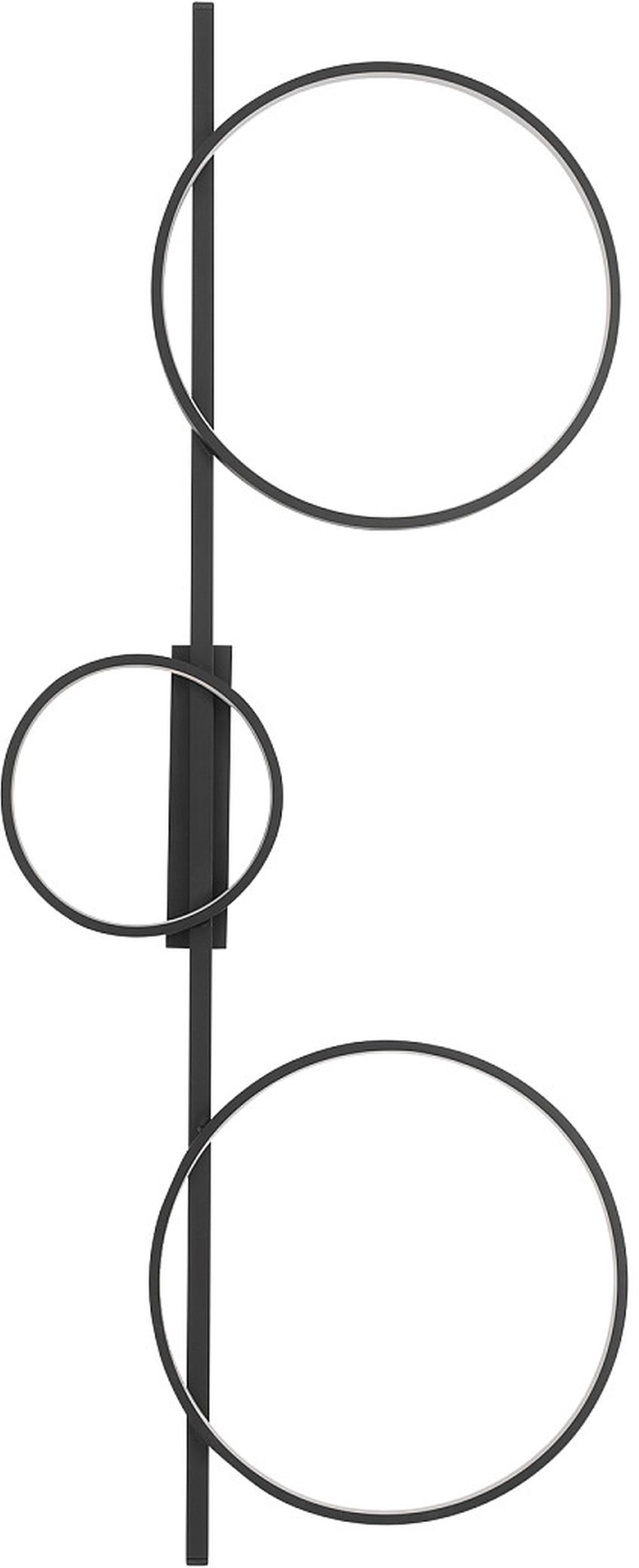 Nowodvorski Lighting Circolo Led kinkiet 1x33W czarny mat 10816