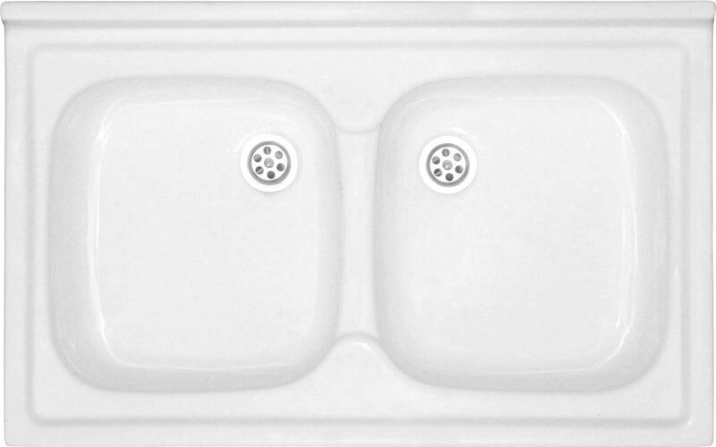 Polimat zlewozmywak akrylowy 80x50 cm biały 00586