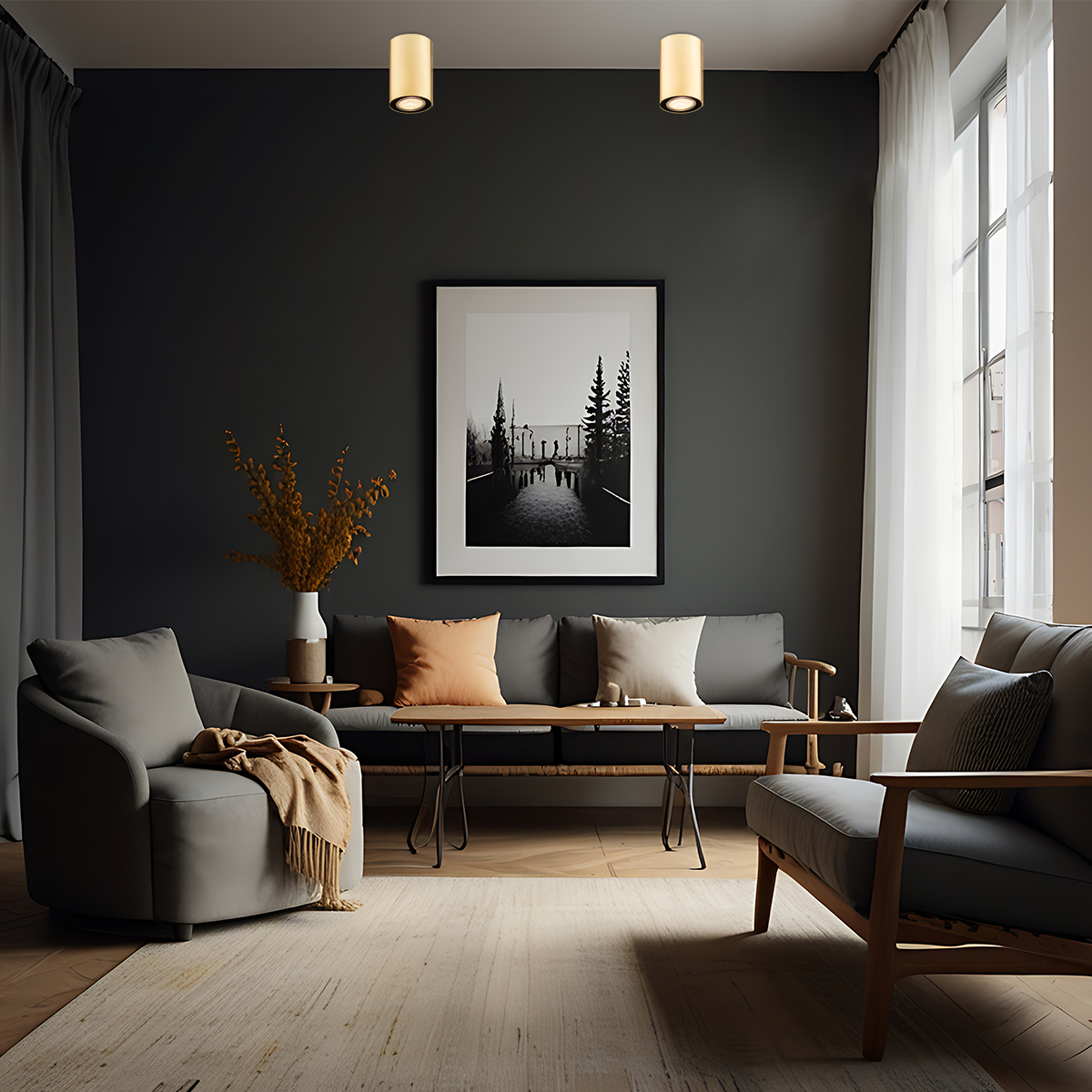 Argon Tyber Plus lampa podsufitowa 1x5W mosiądz 4759