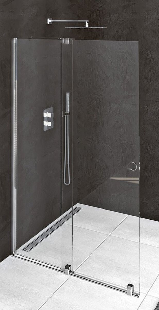 Polysan Modular Shower drzwi prysznicowe 160 cm Walk-In chrom/szkło przezroczyste MS5-160