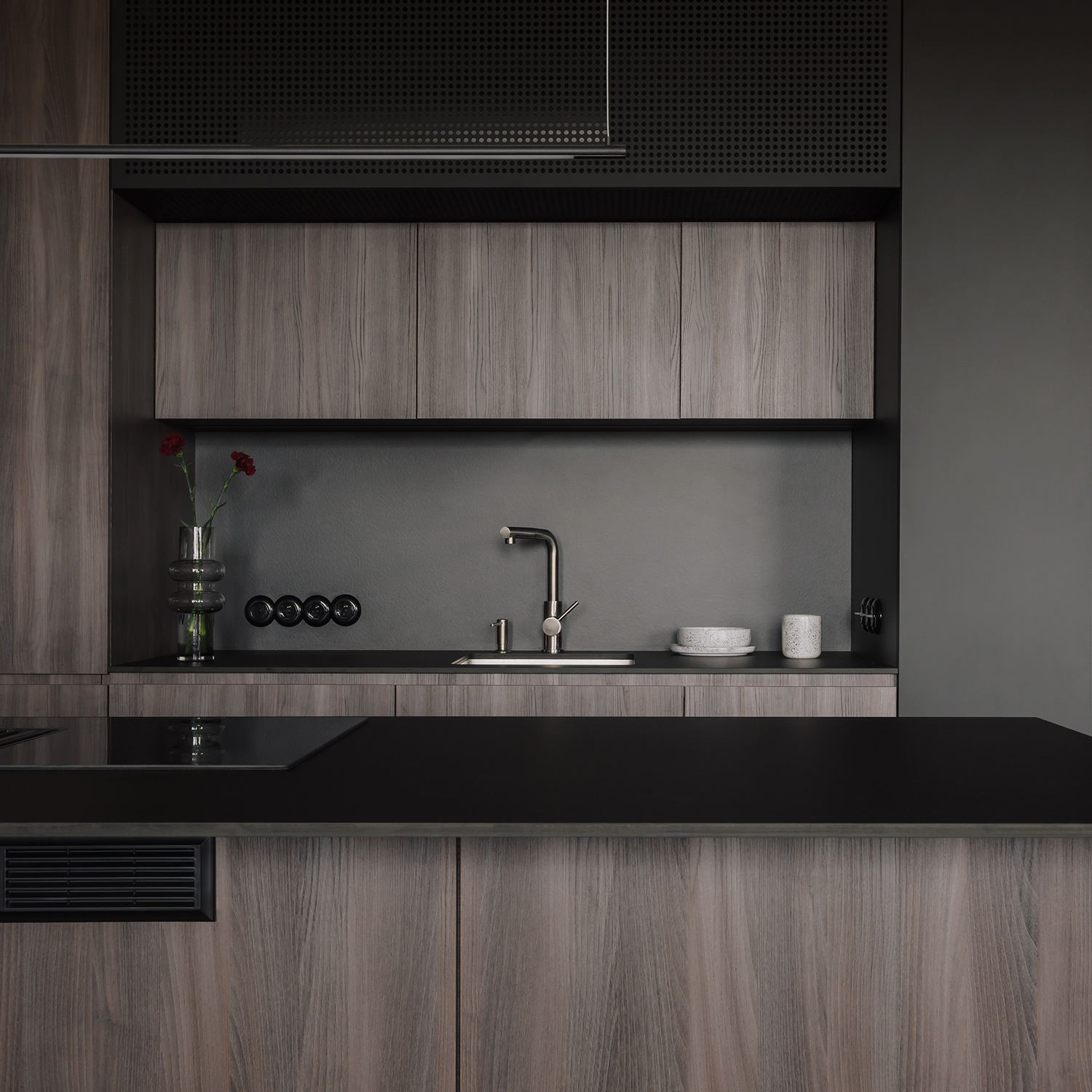 Omnires Albany bateria kuchenna stojąca z wyciąganą wylewką nikiel AB1455IN - Wysyłka w 24h