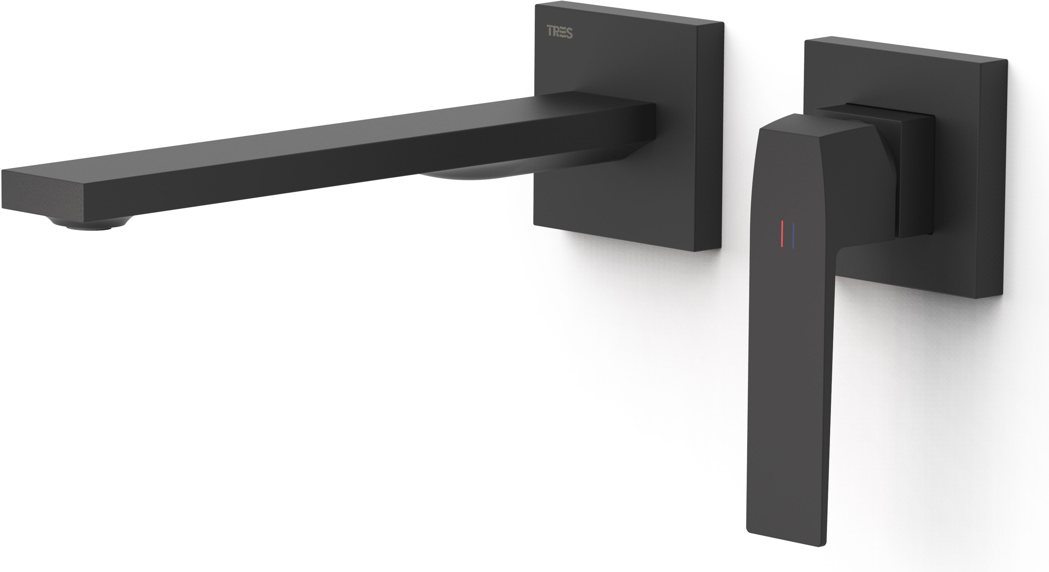 Tres Slim Exclusive bateria umywalkowa podtynkowa czarny mat 20230022NM