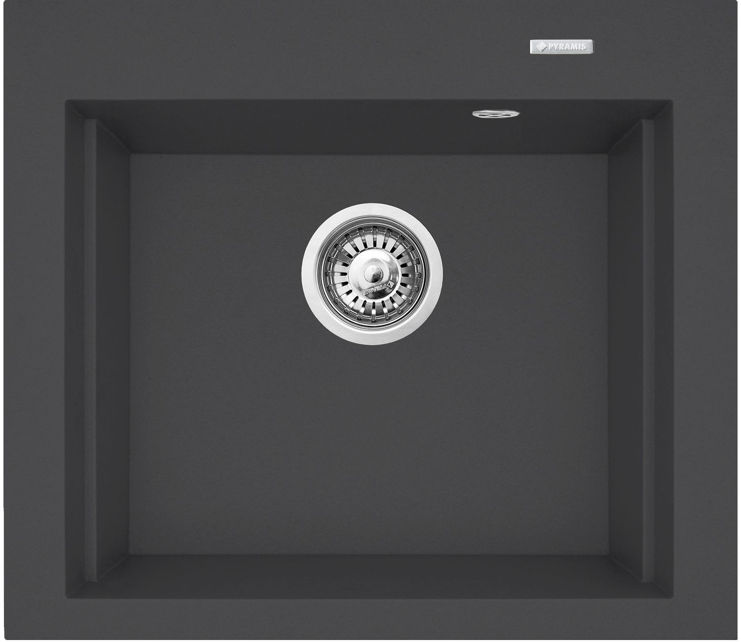 Pyramis Siros zlewozmywak granitowy 57x51,5 cm karbon 070085101