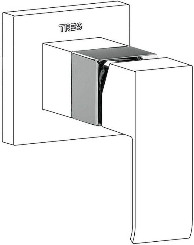 Tres Cuadro-Tres przedłużacz do baterii podtynkowej chrom 1.06.177.10