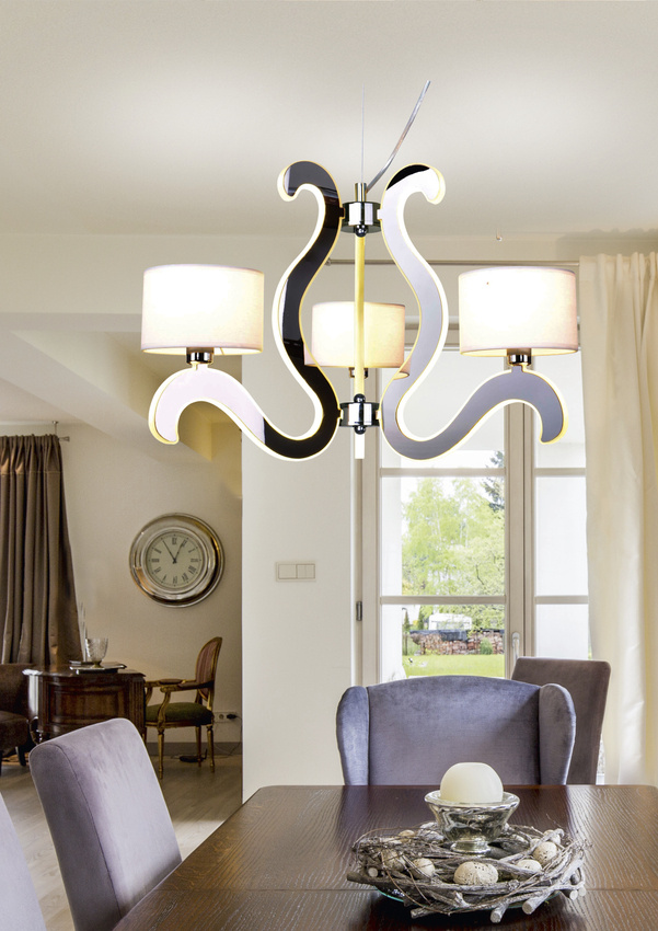 Candellux Ambrosia lampa wisząca 3x40 W chrom 33-33895