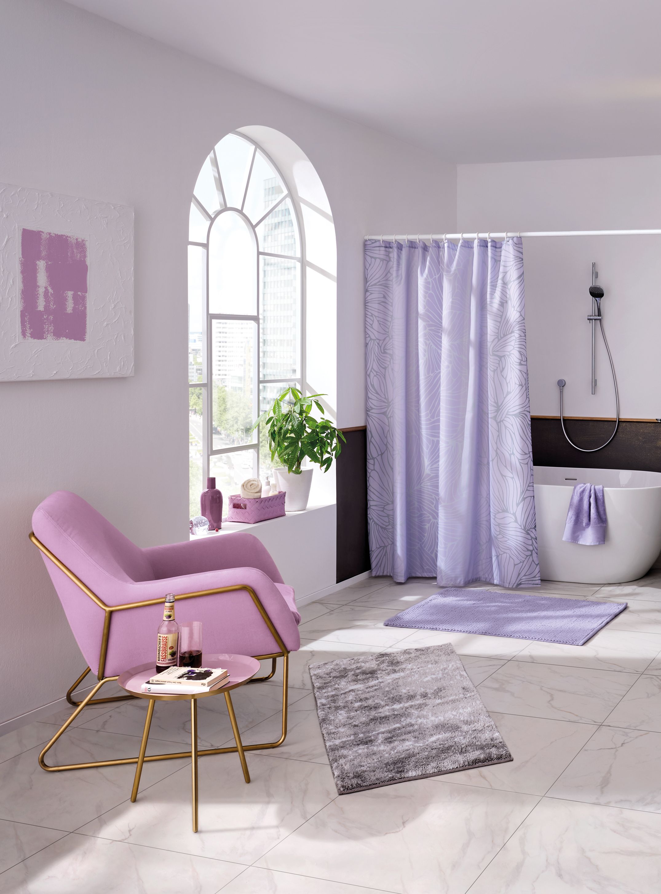 Kleine Wolke Glow dywanik łazienkowy 60x100 cm poliester szary 9186158360