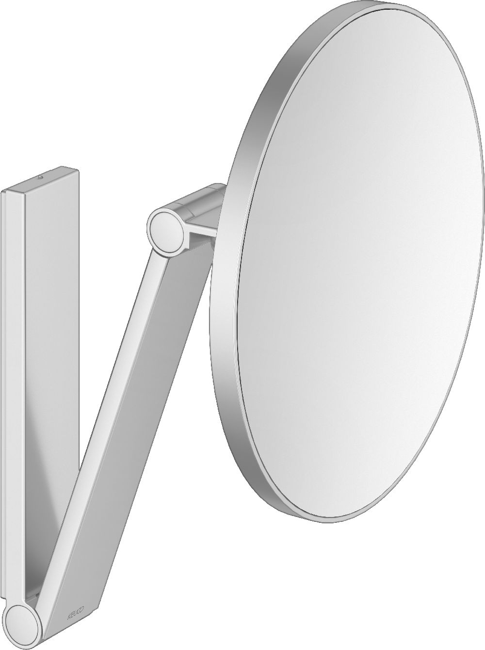 Keuco Cosmetic mirrors lusterko kosmetyczne 21,2x31,4 cm okrągłe z oświetleniem aluminium 17612210000