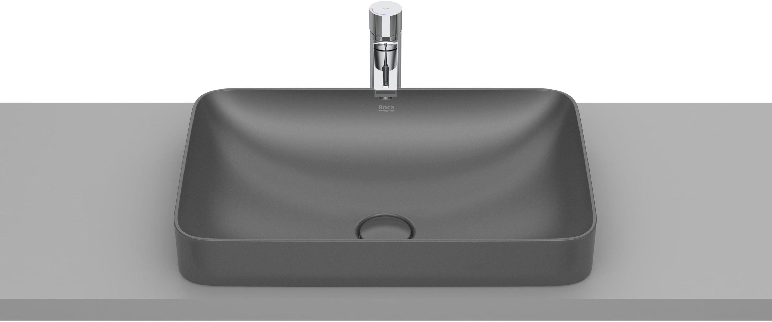 Roca Inspira Square umywalka 55x37 cm prostokątna onyx A327534640