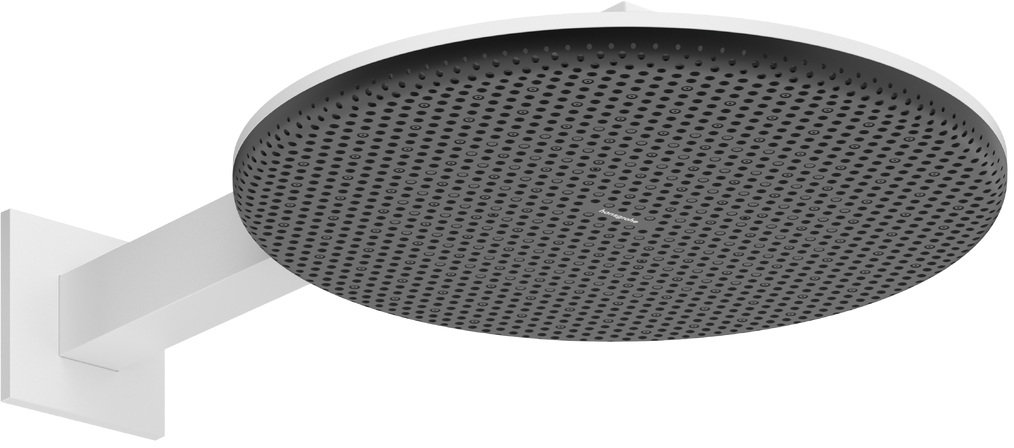 Hansgrohe Raindance Alive S deszczownica z ramieniem 30x30 cm okrągła biały mat 24540700