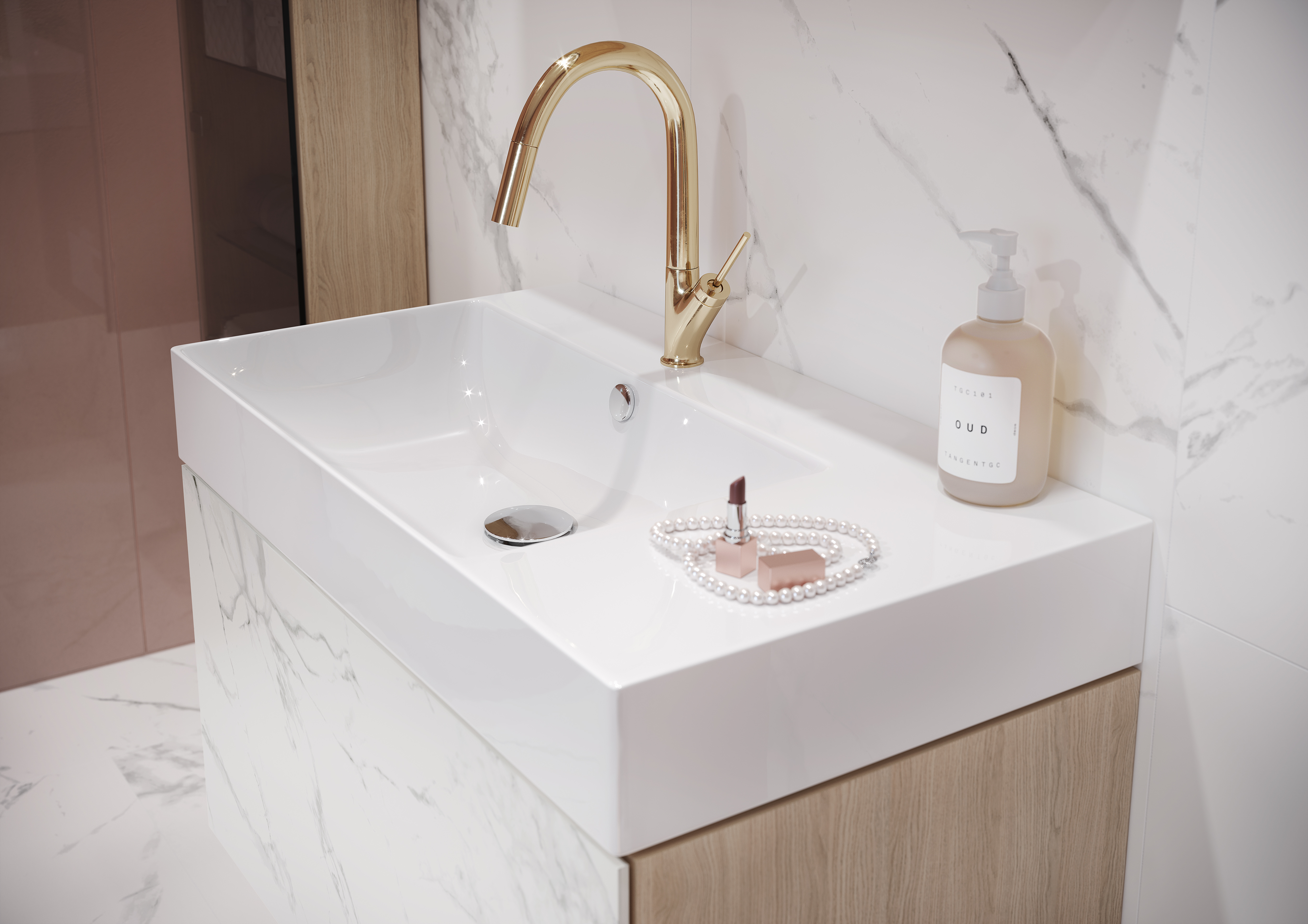 Cersanit Inverto umywalka 80x45 cm prawa nablatowa biała K671-006