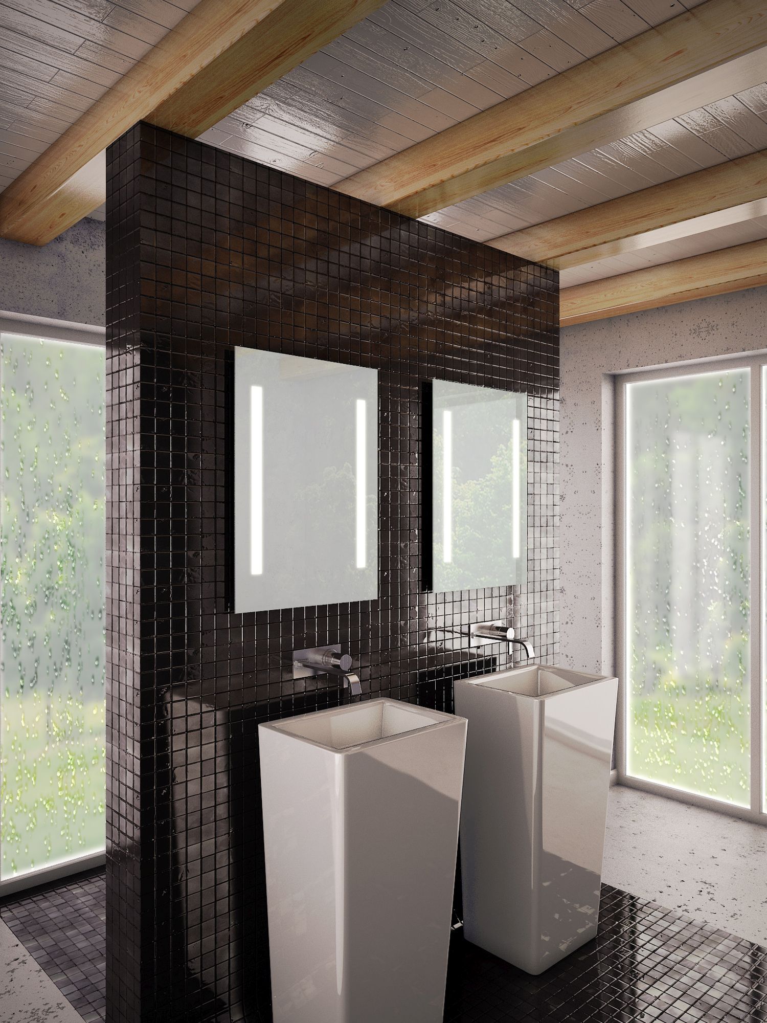 Dubiel Vitrum Bono lustro łazienkowe 70x50 cm prostokątne z oświetleniem