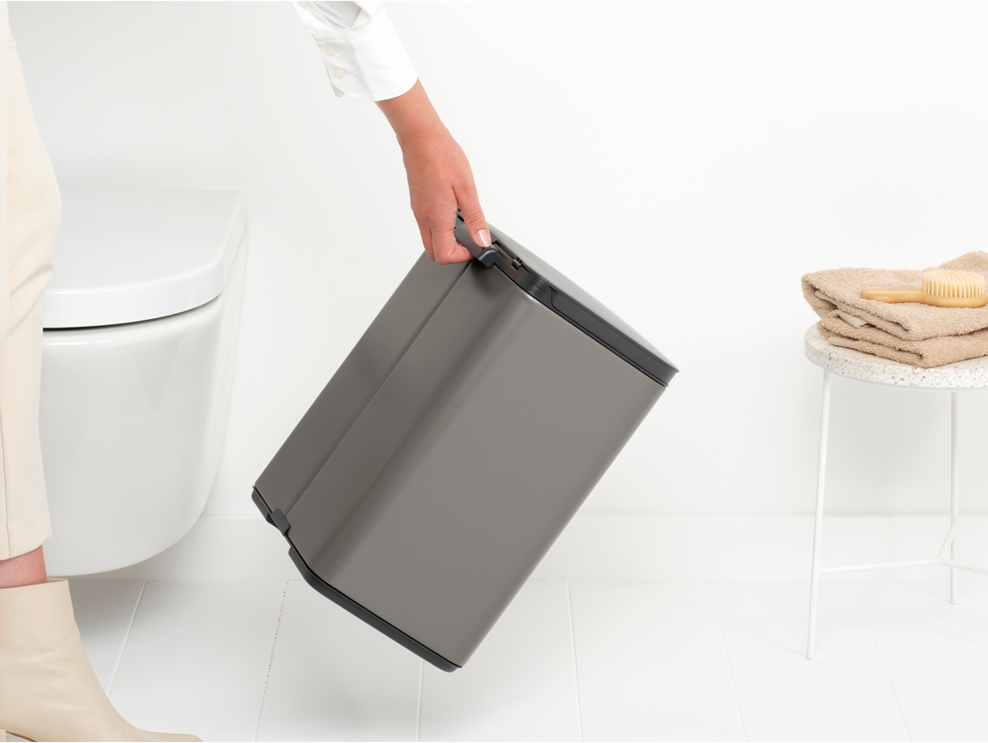 Brabantia Bo kosz na śmieci 12 l platynowy 230387 - Wysyłka w 24h