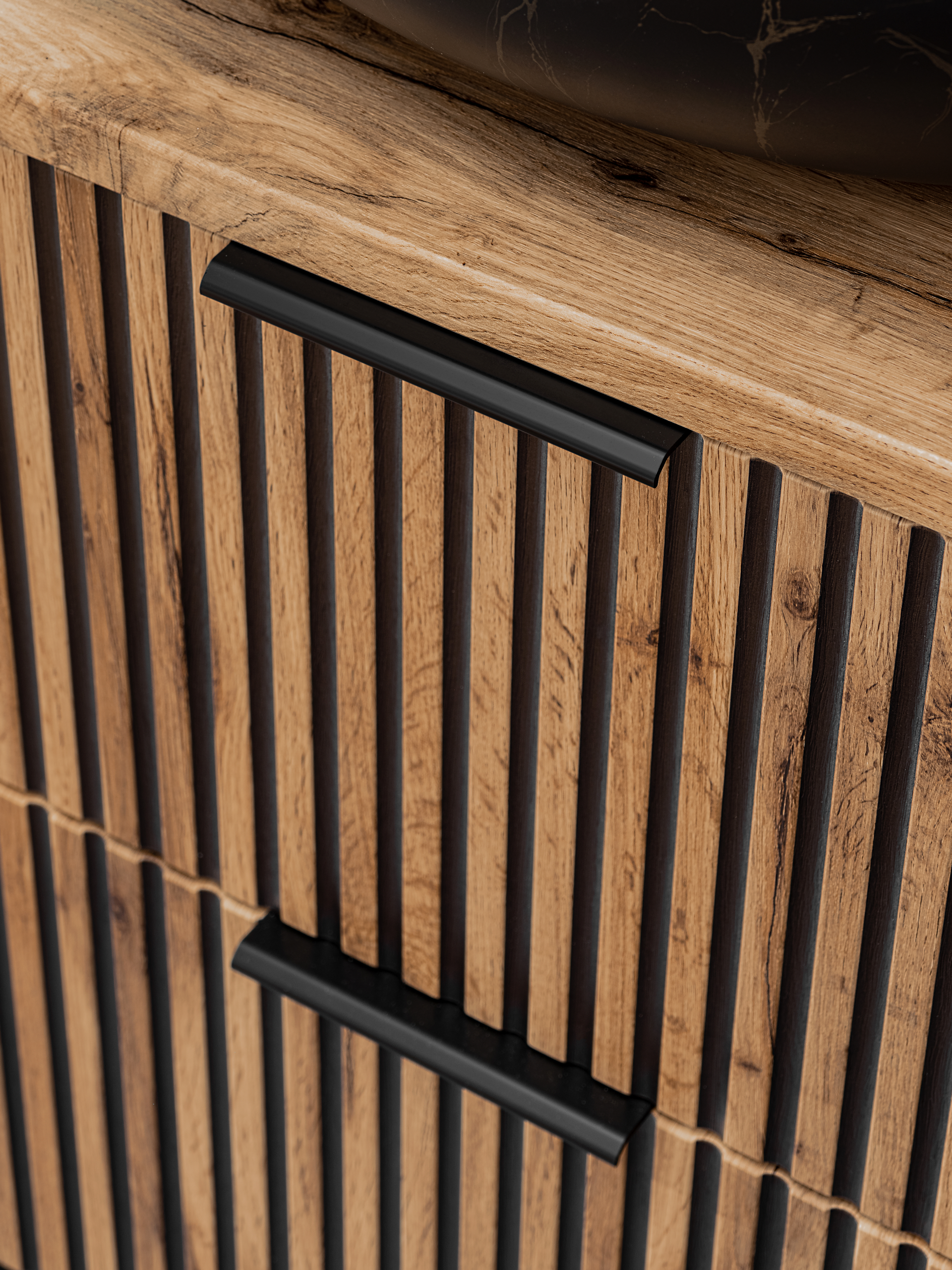 Comad Xilo szafka 80x46x57 cm podumywalkowa wisząca czarna-dąb XILO BLACK WOTAN 82-80-D-2S - Wysyłka w 24h