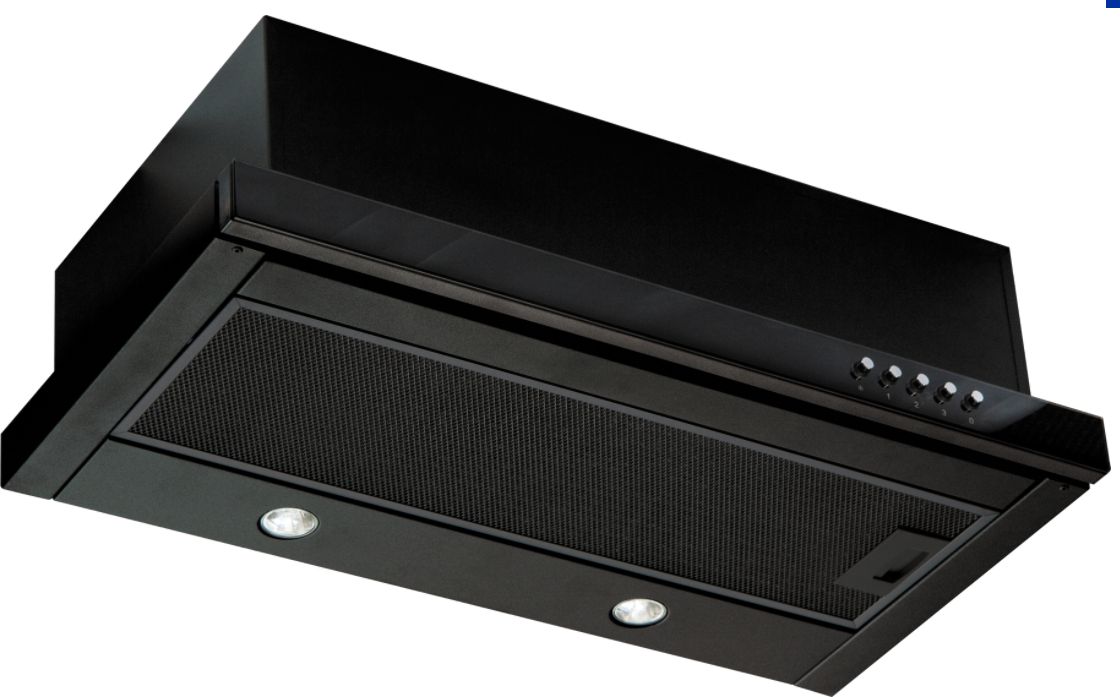 iceBerg Vento okap kuchenny 60 cm podszafkowy czarny VENTO60