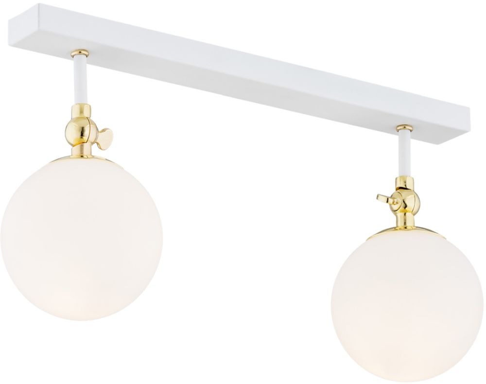 Argon Latina kinkiet 2x7W biały/mosiądz 845