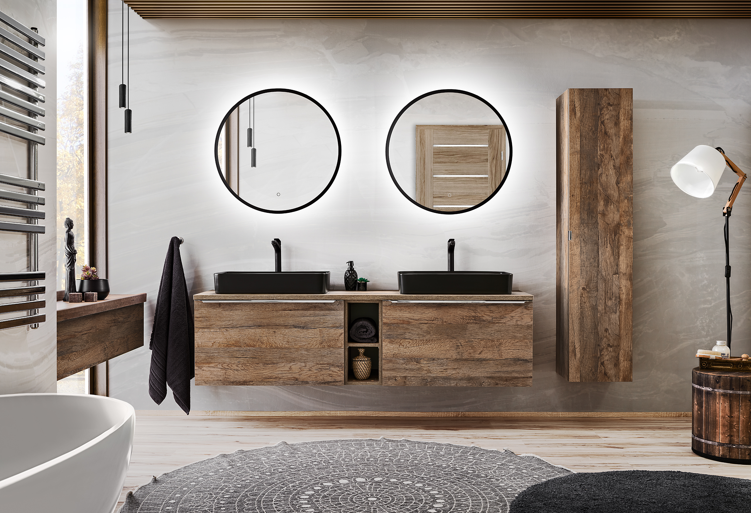 Comad Sante Fe Oak blat naszafkowy 180,4x46 cm dąb SANTA FE OAK 89-180-A