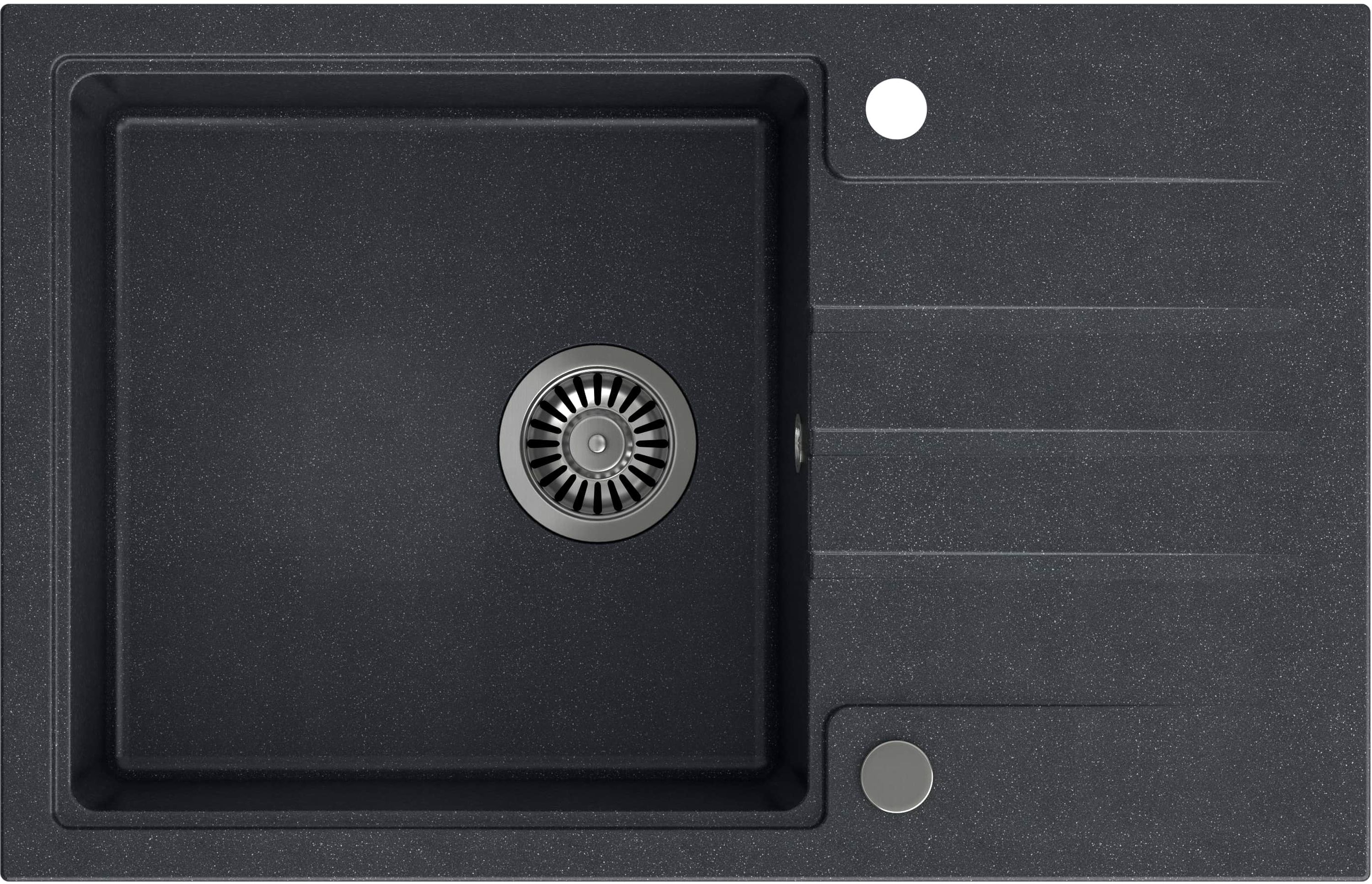 Quadron Peter 111 zlewozmywak 78x50 cm GraniteQ wpuszczany black dotted HCQP7850CZK