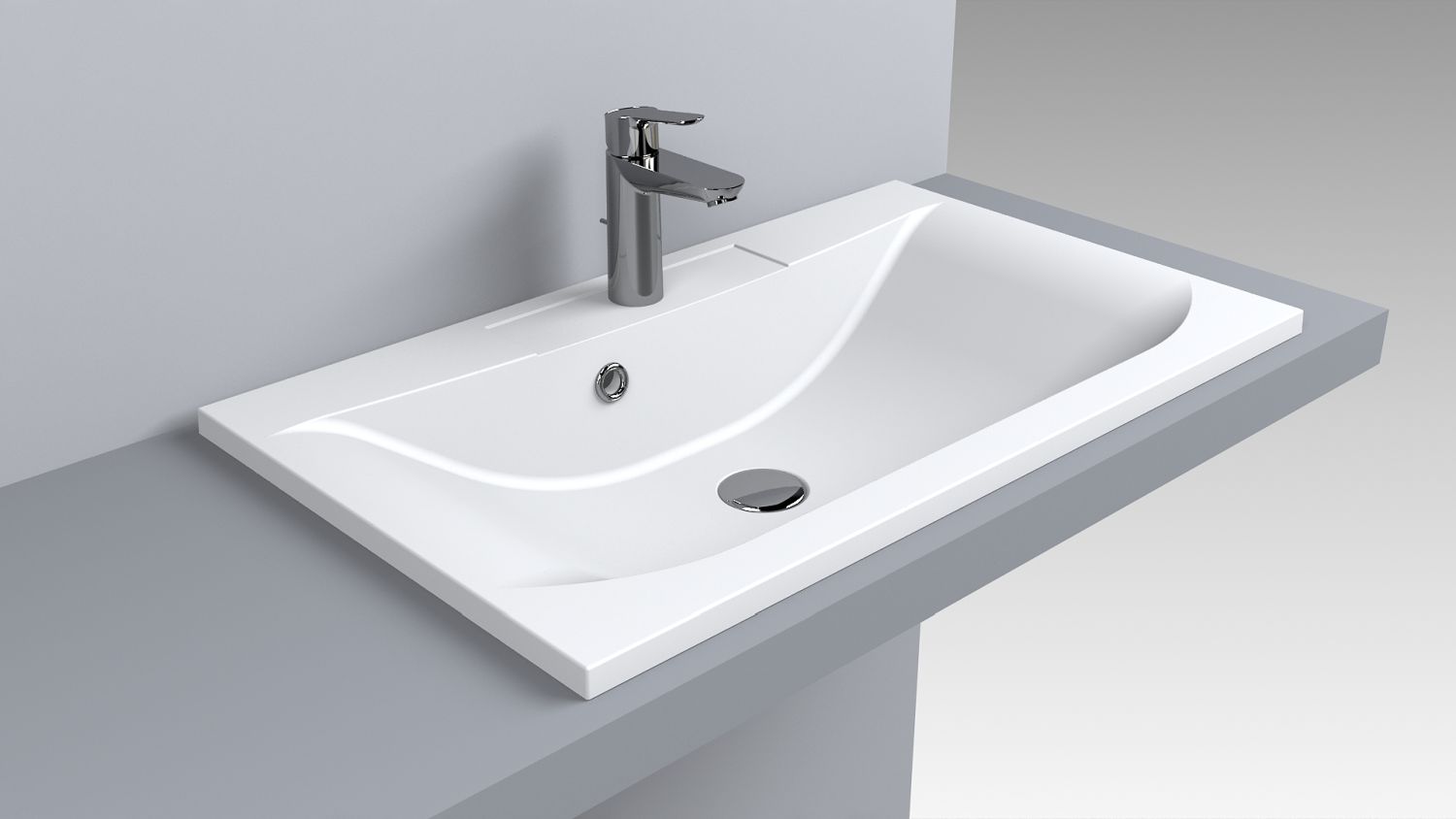 Miraggio Berlin umywalka 75x45 cm wpuszczana prostokątna biały połysk 0000490