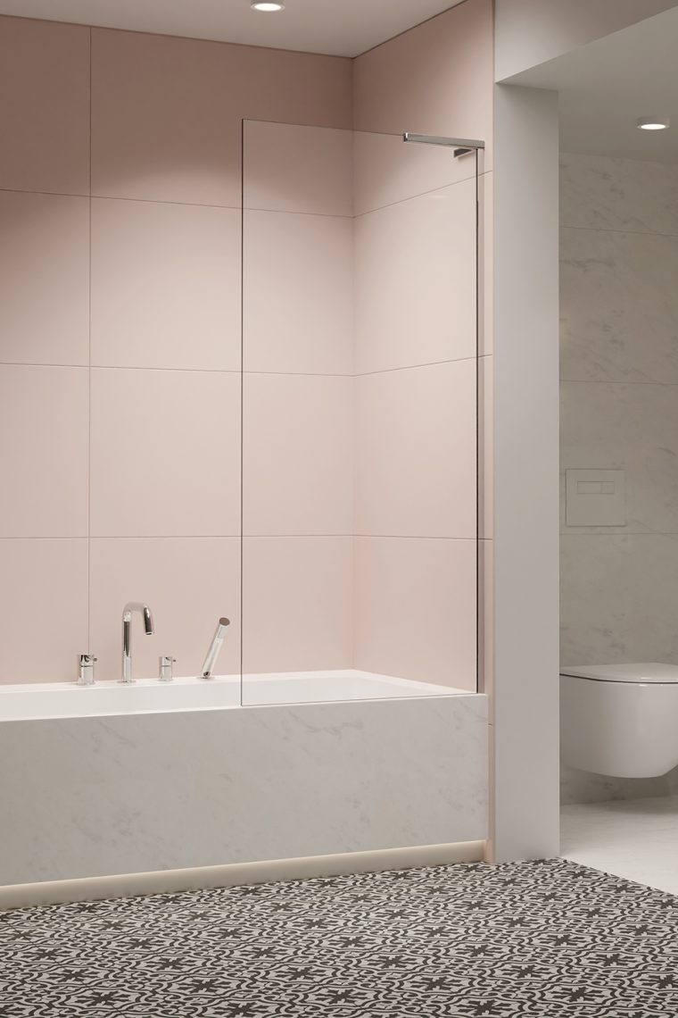 Radaway Modo SL PNJ II parawan nawannowy 90 cm 1-częściowy chrom połysk/szkło przezroczyste 10316090-01-01L