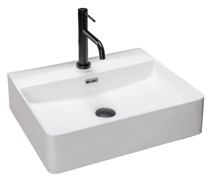 Rea Gina umywalka 59x43,5 cm prostokątna nablatowa biała REA-U0677