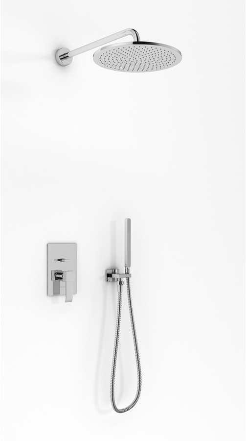 Kohlman Axis zestaw prysznicowy podtynkowy z deszczownicą 35 cm chrom QW210NR35