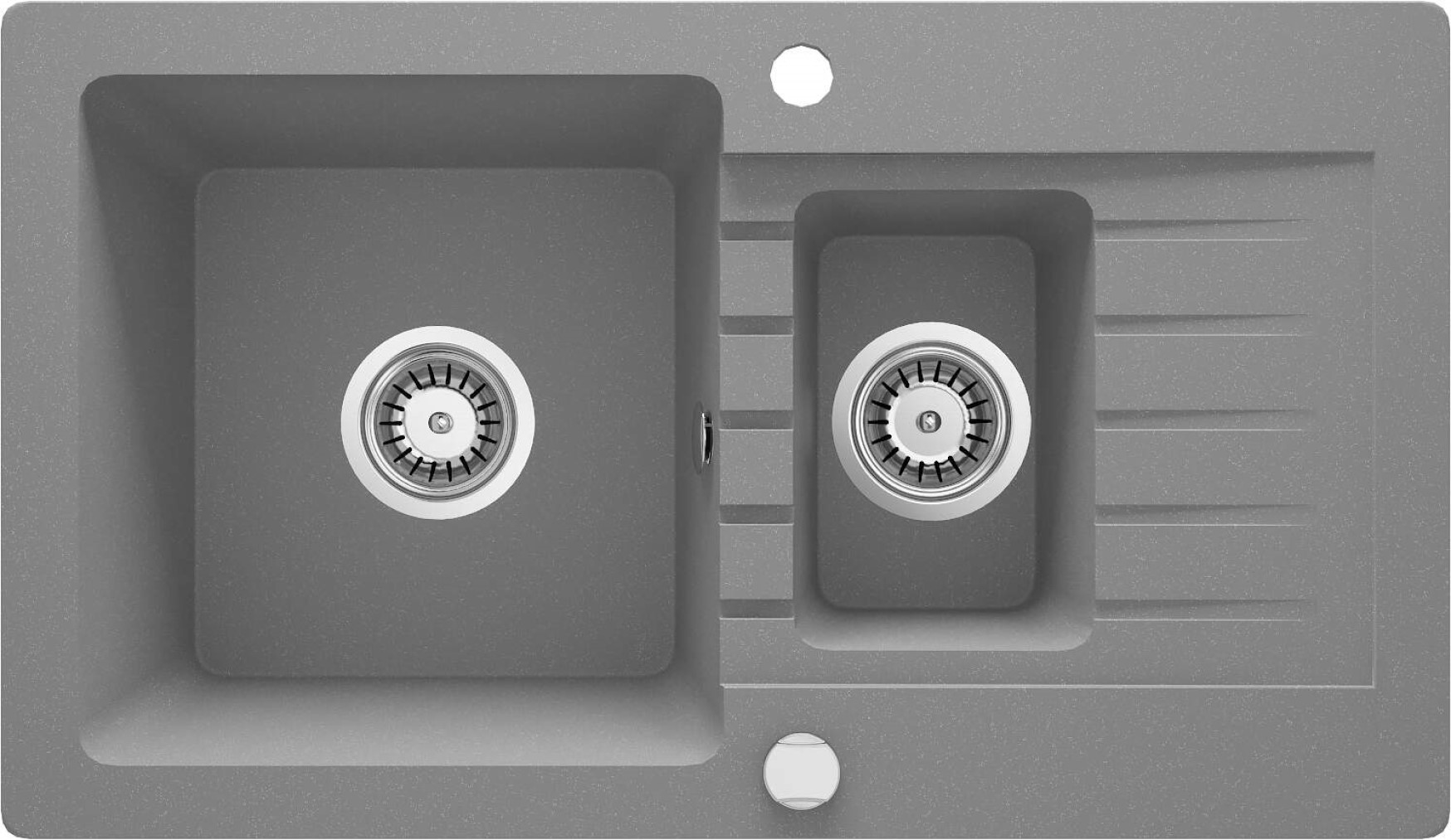 Deante Zorba zlewozmywak granitowy 76x44 cm szary metalik ZQZS513 - Wysyłka w 24h