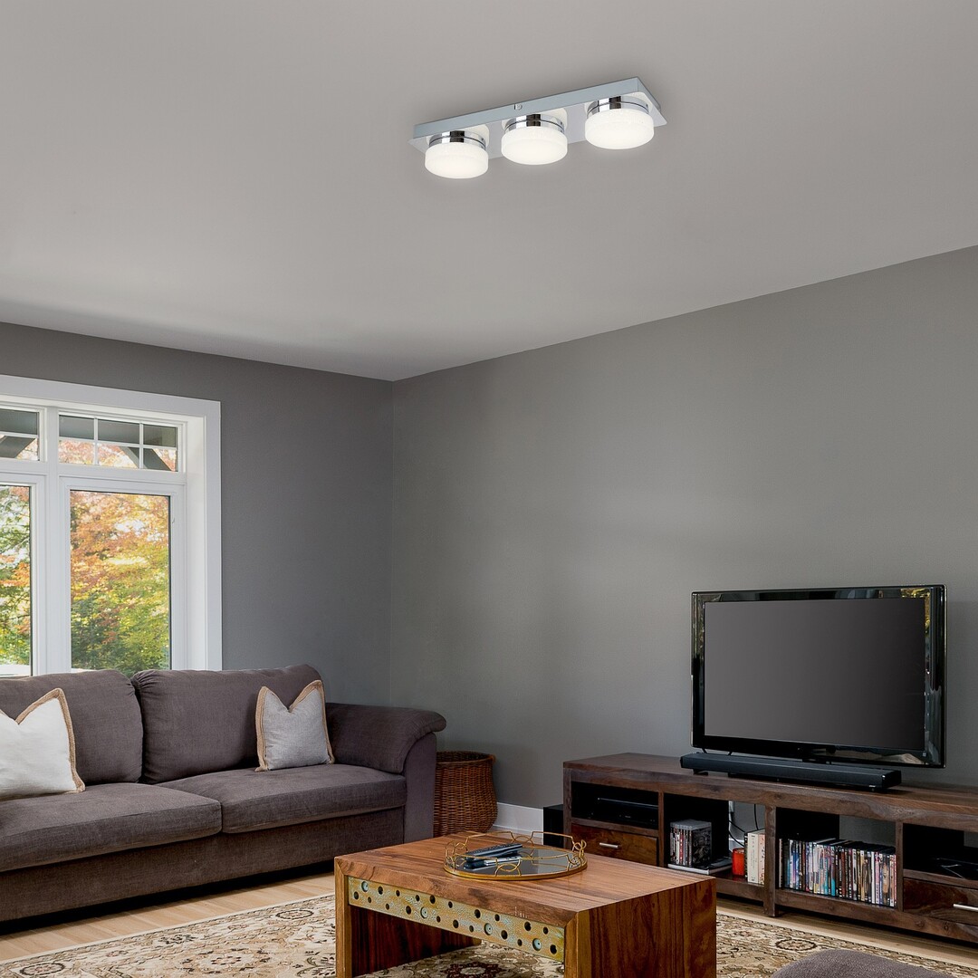 Rabalux Hilary lampa podsufitowa 3x15 W biała-chrom 5663