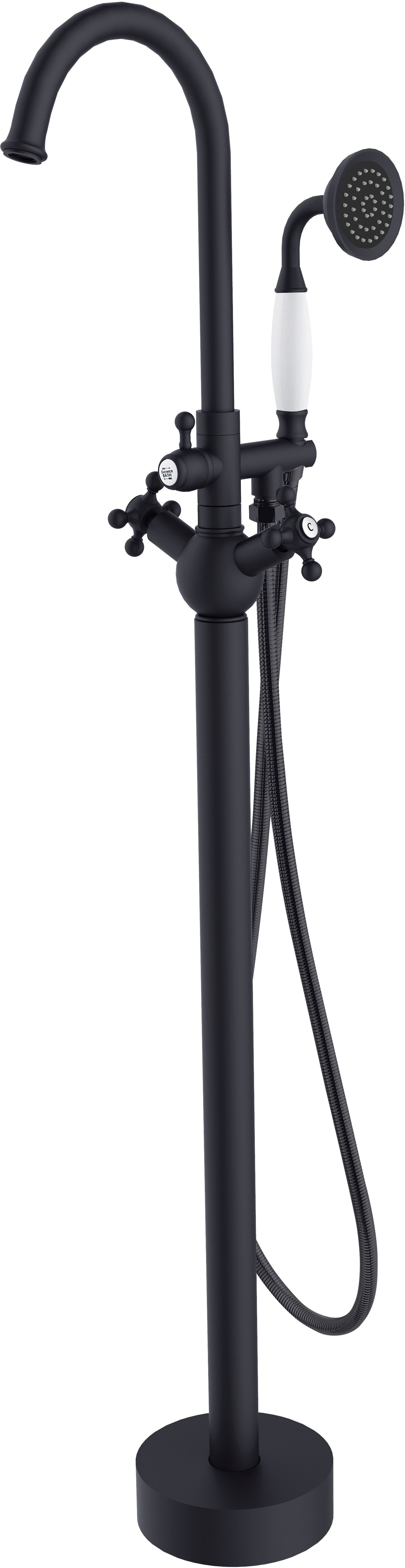 Besco Retro I bateria wannowo-prysznicowa wolnostojąca czarny mat BW-RI-CZ - Wysyłka w 24h